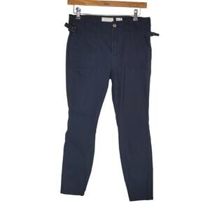 Anthropologie HEI  WMS SZ 31 Black Velvet Texture Straight Leg Pants